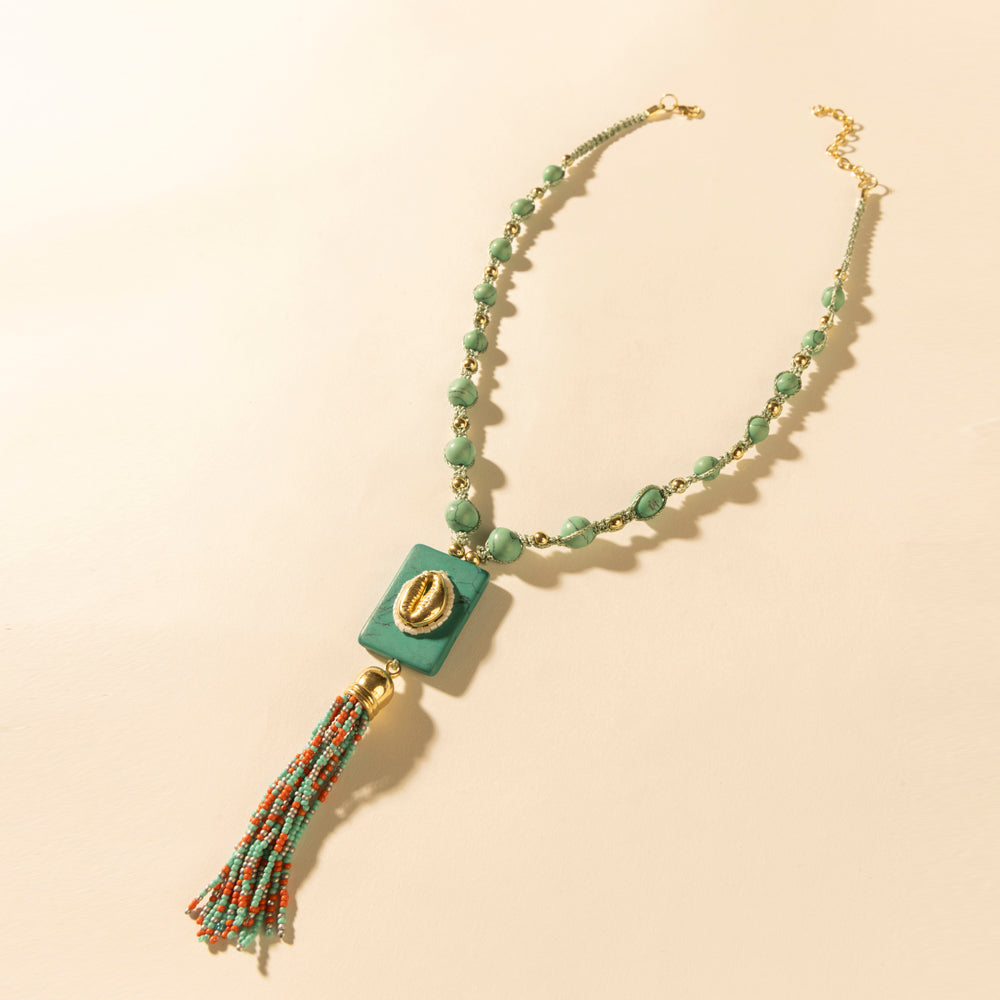 Myra Sun strung beaded necklace in Turquoise